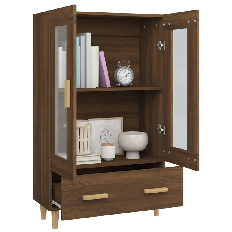 vidaXL barna tölgy színű szerelt fa tálalószekrény 70 x 31 x 115 cm