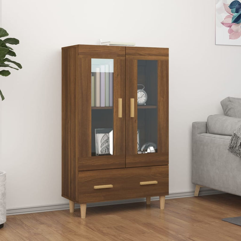 vidaXL barna tölgy színű szerelt fa tálalószekrény 70 x 31 x 115 cm