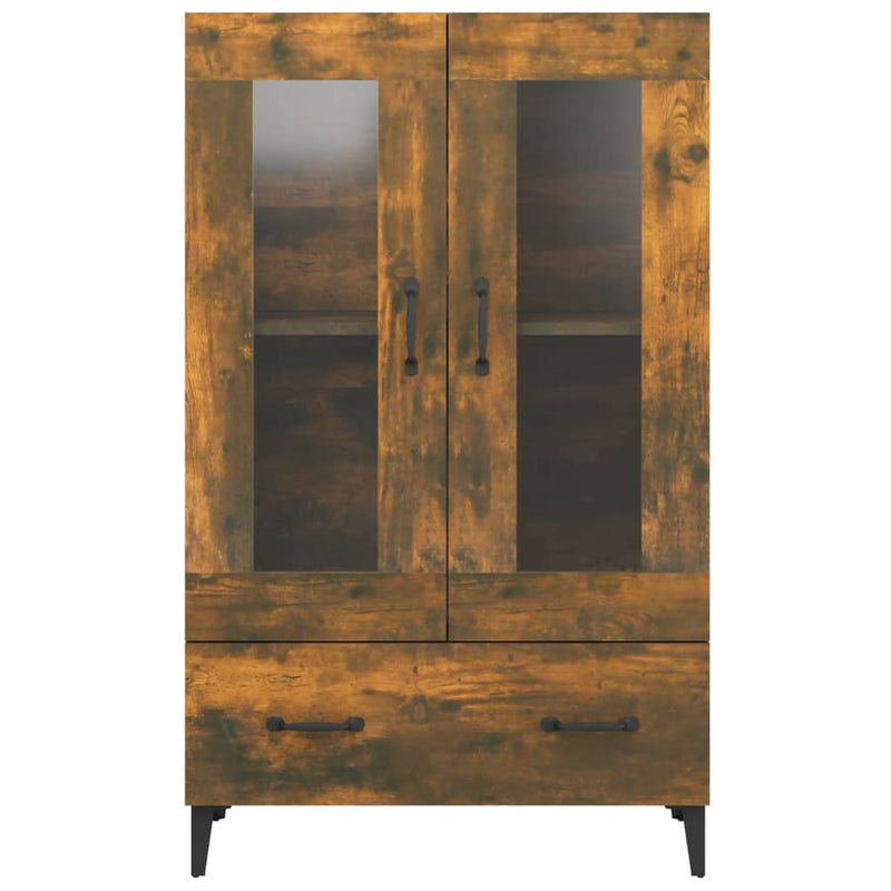 vidaXL füstös tölgy színű szerelt fa magasszekrény 70 x 31 x 115 cm