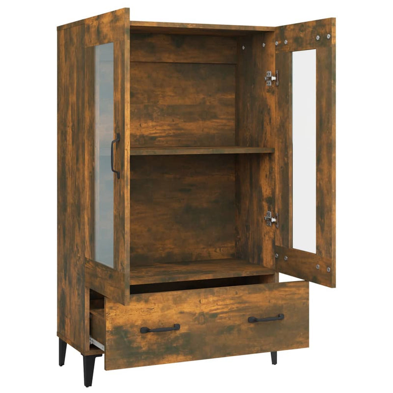 vidaXL füstös tölgy színű szerelt fa magasszekrény 70 x 31 x 115 cm