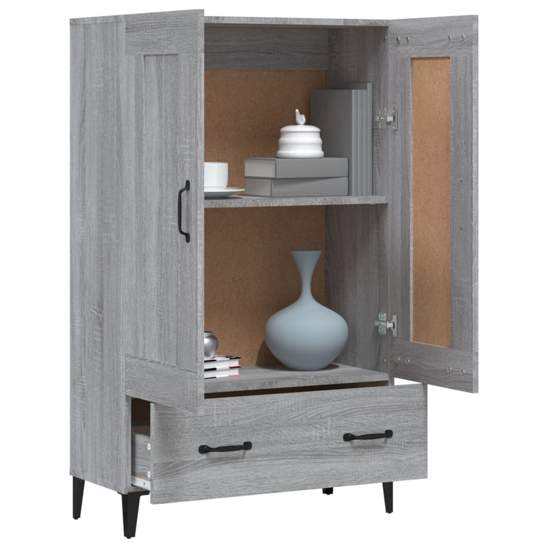 vidaXL szürke sonoma színű szerelt fa magasszekrény 70 x 31 x 115 cm