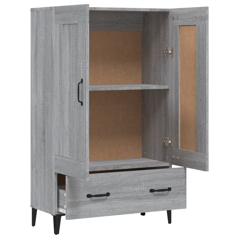 vidaXL szürke sonoma színű szerelt fa magasszekrény 70 x 31 x 115 cm