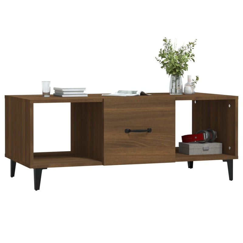 vidaXL barna tölgy színű szerelt fa dohányzóasztal 102 x 50 x 40 cm