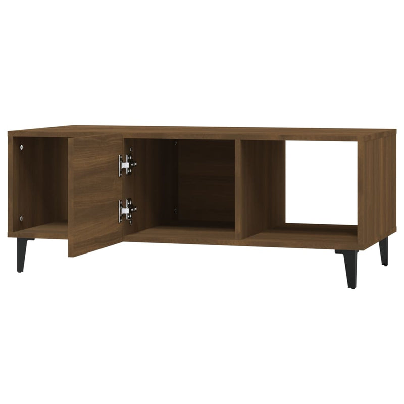 vidaXL barna tölgy színű szerelt fa dohányzóasztal 102 x 50 x 40 cm