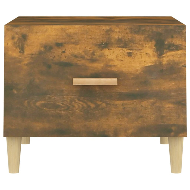 vidaXL 2 db füstös tölgy szerelt fa dohányzóasztal 50 x 50 x 40 cm