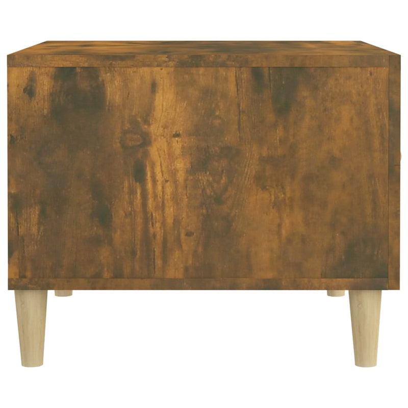 vidaXL 2 db füstös tölgy szerelt fa dohányzóasztal 50 x 50 x 40 cm