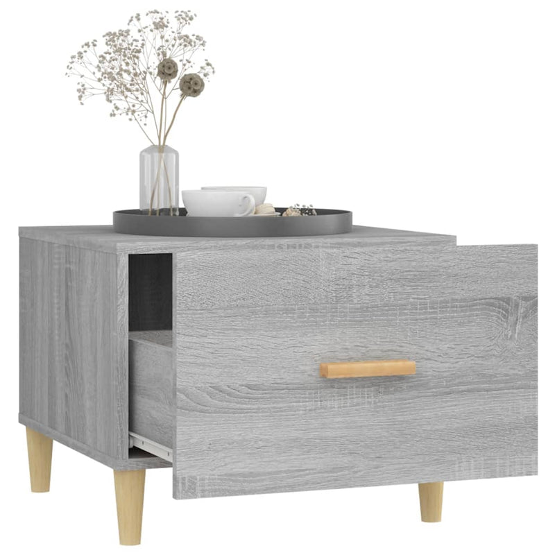 vidaXL 2 db szürke sonoma szerelt fa dohányzóasztal 50 x 50 x 40 cm