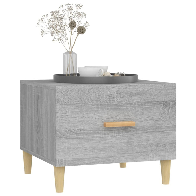 vidaXL 2 db szürke sonoma szerelt fa dohányzóasztal 50 x 50 x 40 cm