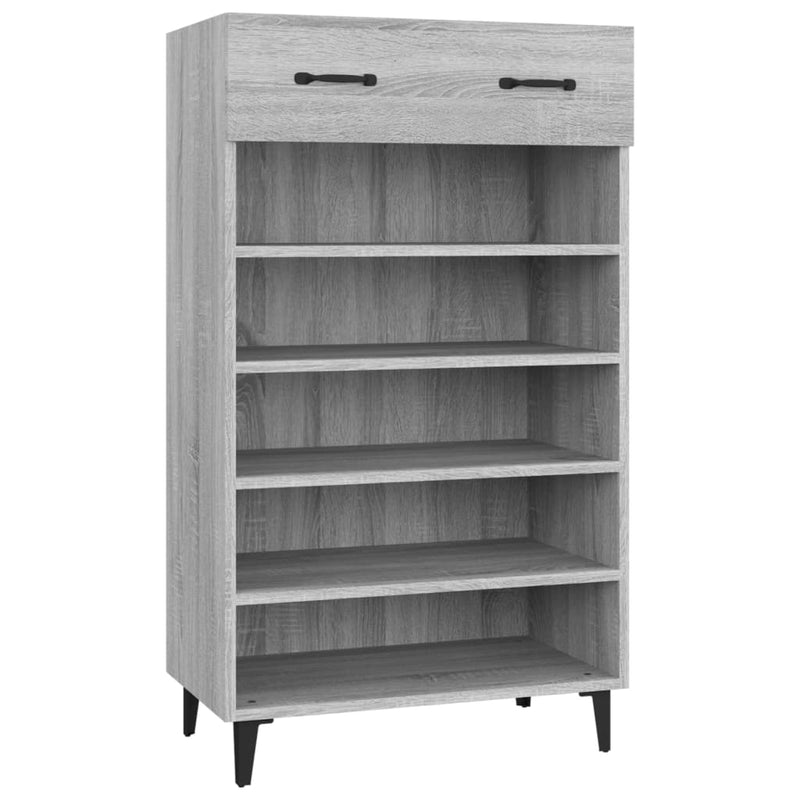 vidaXL szürke sonoma színű szerelt fa cipőszekrény 60 x 35 x 105 cm