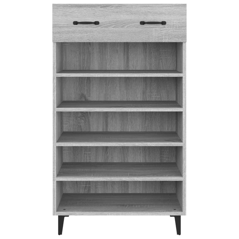 vidaXL szürke sonoma színű szerelt fa cipőszekrény 60 x 35 x 105 cm
