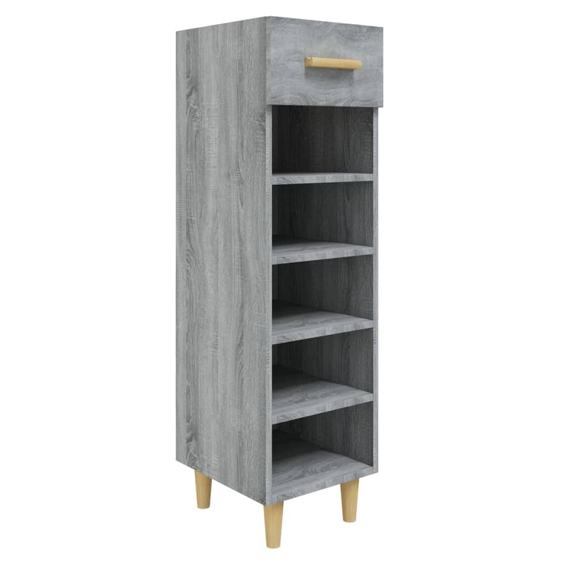 vidaXL szürke sonoma színű szerelt fa cipősszekrény 30 x 35 x 105 cm