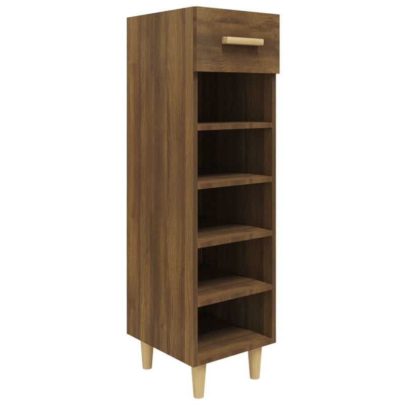 vidaXL barna tölgy színű szerelt fa cipősszekrény 30 x 35 x 105 cm