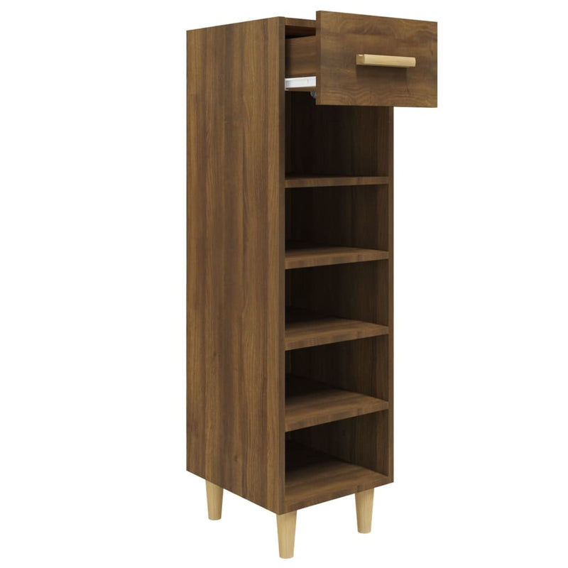 vidaXL barna tölgy színű szerelt fa cipősszekrény 30 x 35 x 105 cm