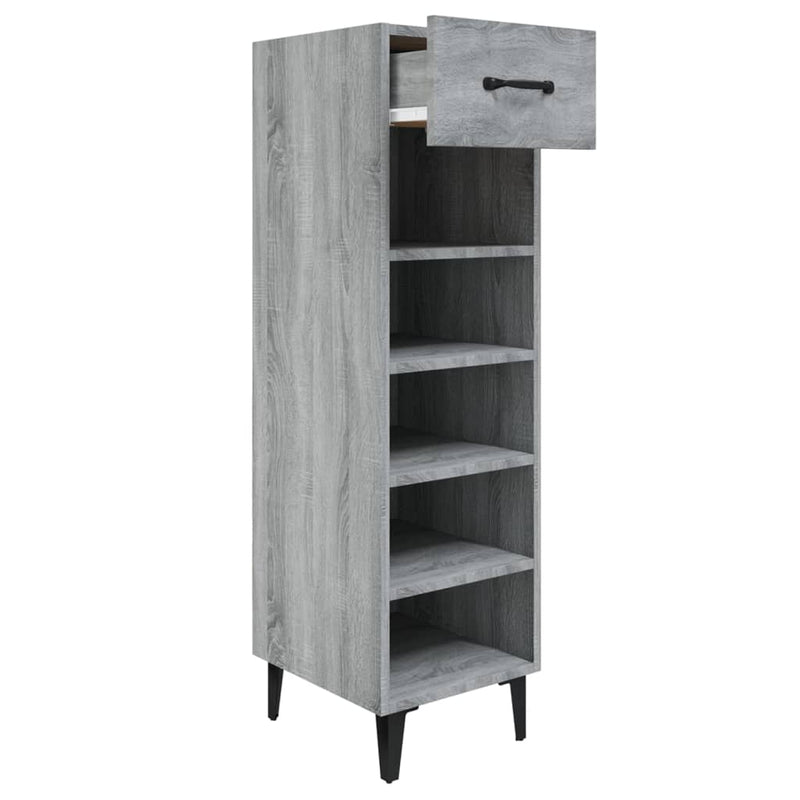 vidaXL szürke sonoma színű szerelt fa cipősszekrény 30 x 35 x 105 cm