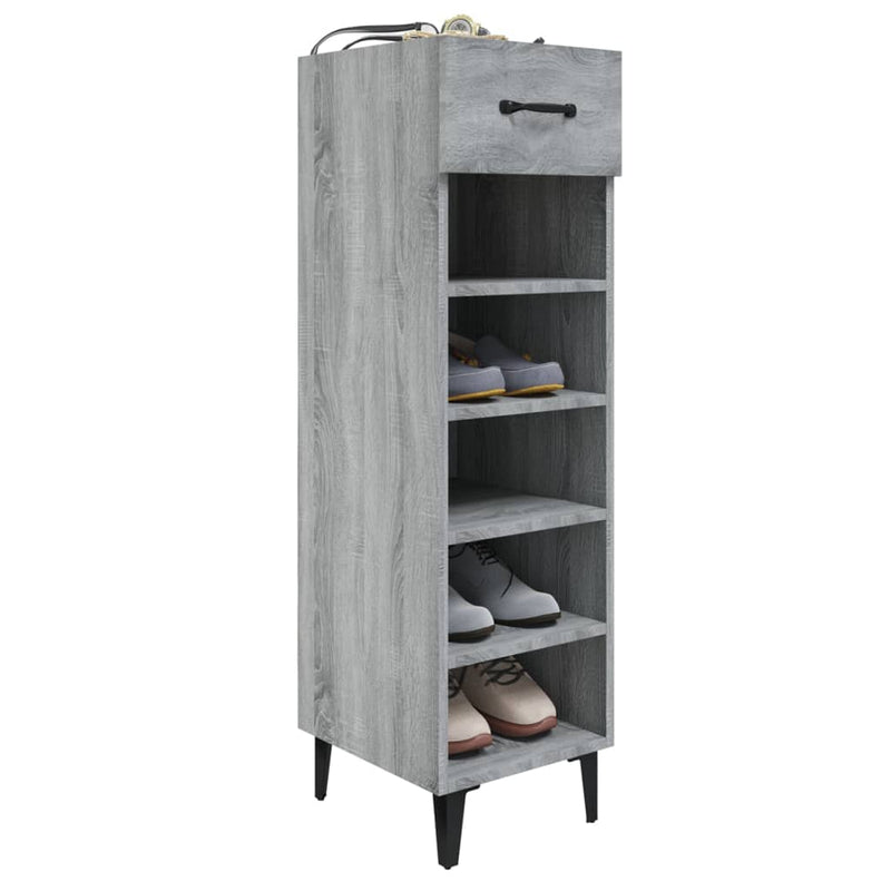 vidaXL szürke sonoma színű szerelt fa cipősszekrény 30 x 35 x 105 cm