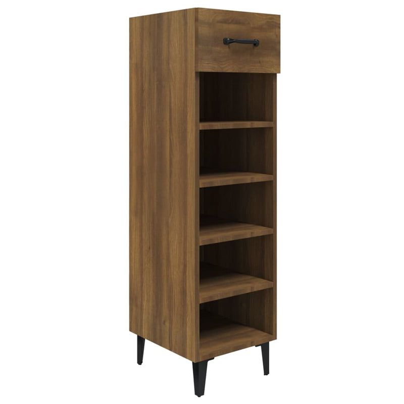 vidaXL barna tölgy színű szerelt fa cipősszekrény 30 x 35 x 105 cm