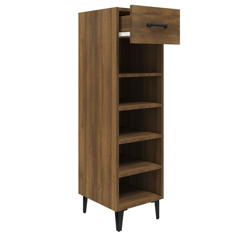 vidaXL barna tölgy színű szerelt fa cipősszekrény 30 x 35 x 105 cm