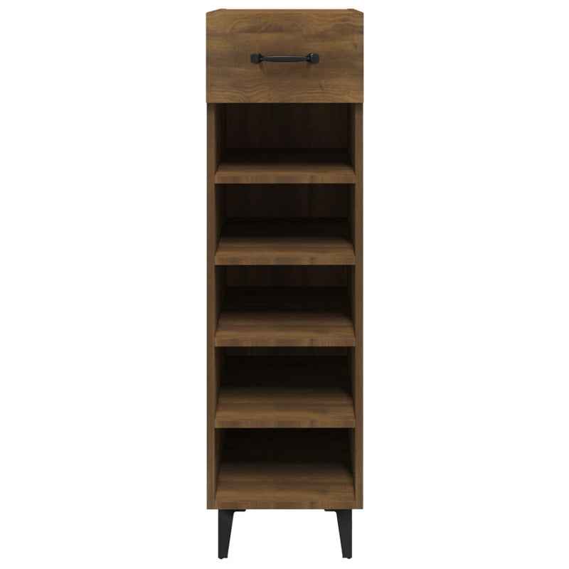 vidaXL barna tölgy színű szerelt fa cipősszekrény 30 x 35 x 105 cm