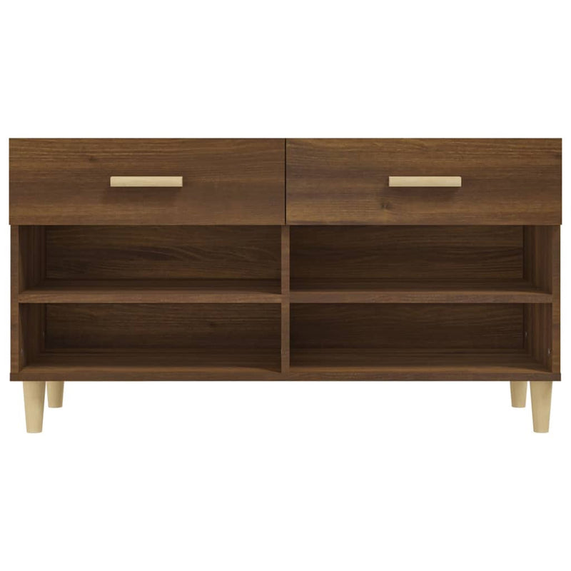 vidaXL barna tölgyszínű szerelt fa cipősszekrény 102 x 35 x 55 cm
