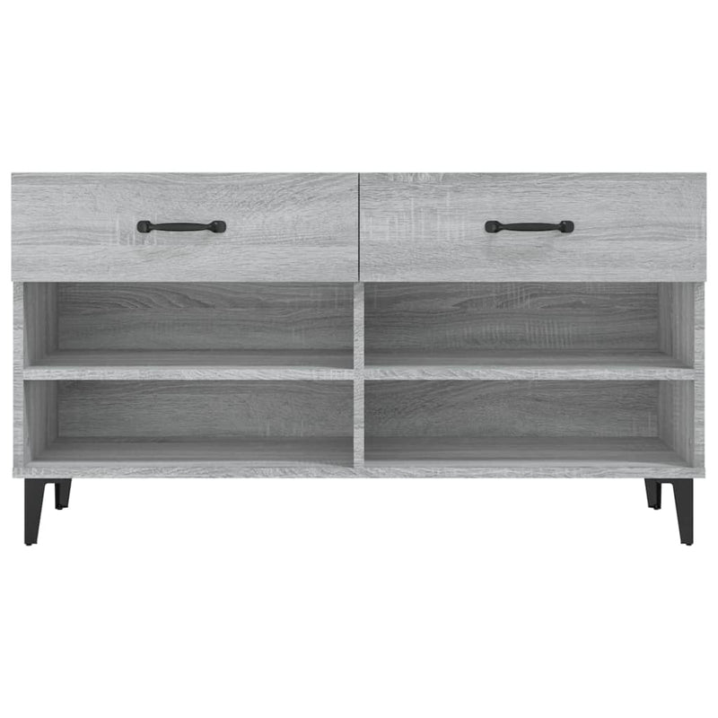vidaXL szürke sonoma színű szerelt fa cipőszekrény 102 x 35 x 55 cm