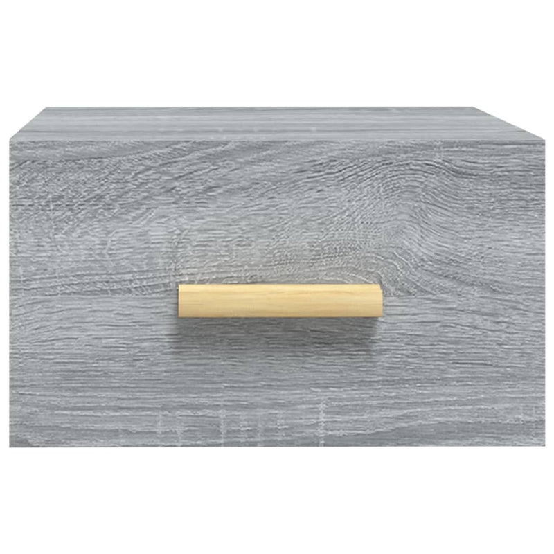 vidaXL 2 db szürke sonoma falra szerelhető éjjeliszekrény 35x35x20 cm