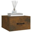 vidaXL füstös tölgy színű falra szerelhető éjjeliszekrény 35x35x20 cm