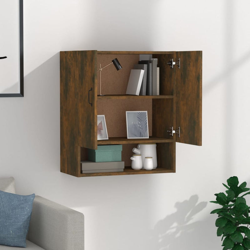 vidaXL füstös tölgy színű szerelt fa fali szekrény 60 x 31 x 70 cm