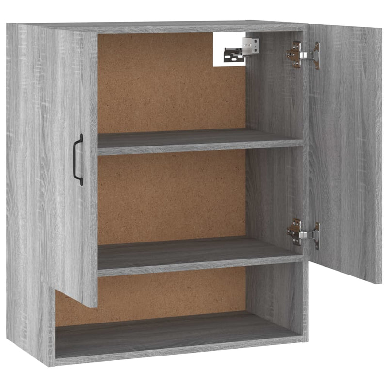 vidaXL szürke sonoma színű szerelt fa faliszekrény 60 x 31 x 70 cm