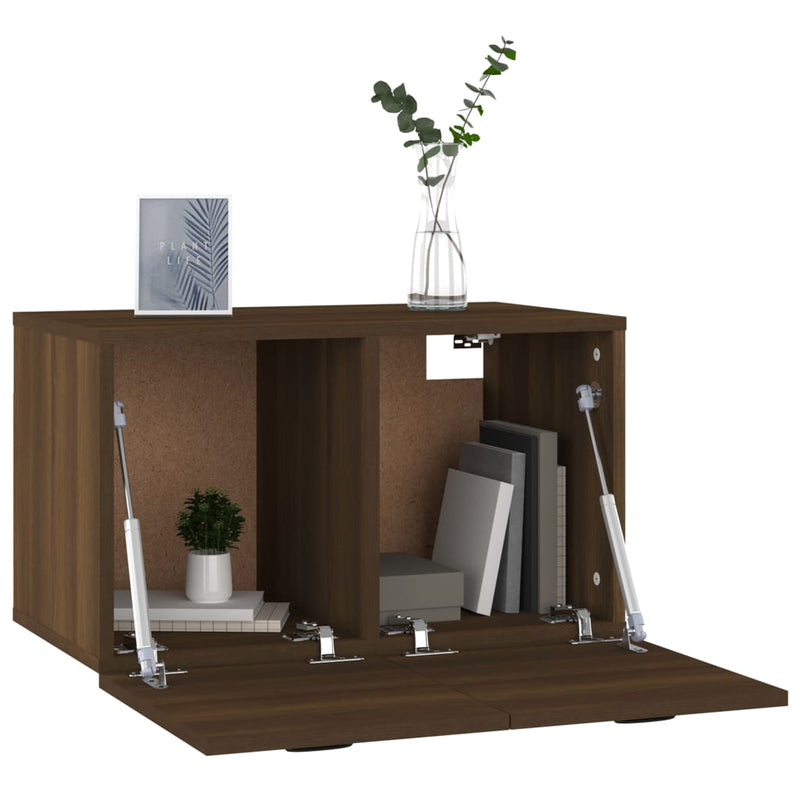 vidaXL barna tölgyszínű szerelt fa faliszekrény 60 x 36,5 x 35 cm