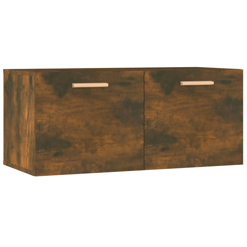 vidaXL füstös tölgy színű szerelt fa faliszekrény 80 x 35 x 36,5 cm