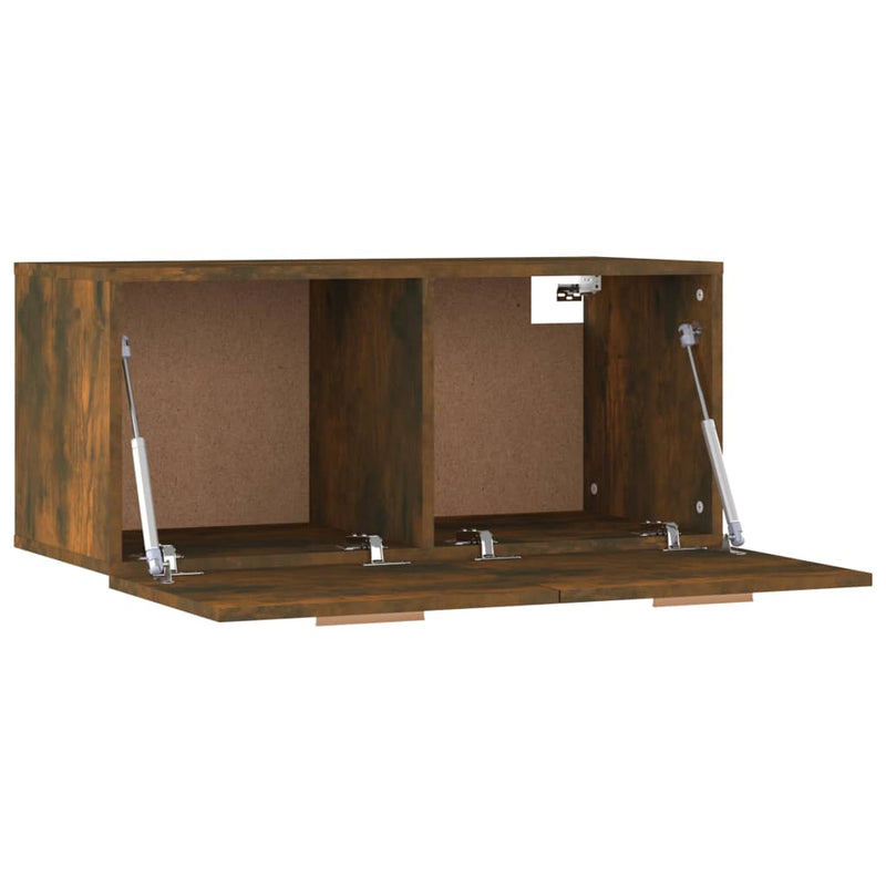 vidaXL füstös tölgy színű szerelt fa faliszekrény 80 x 35 x 36,5 cm