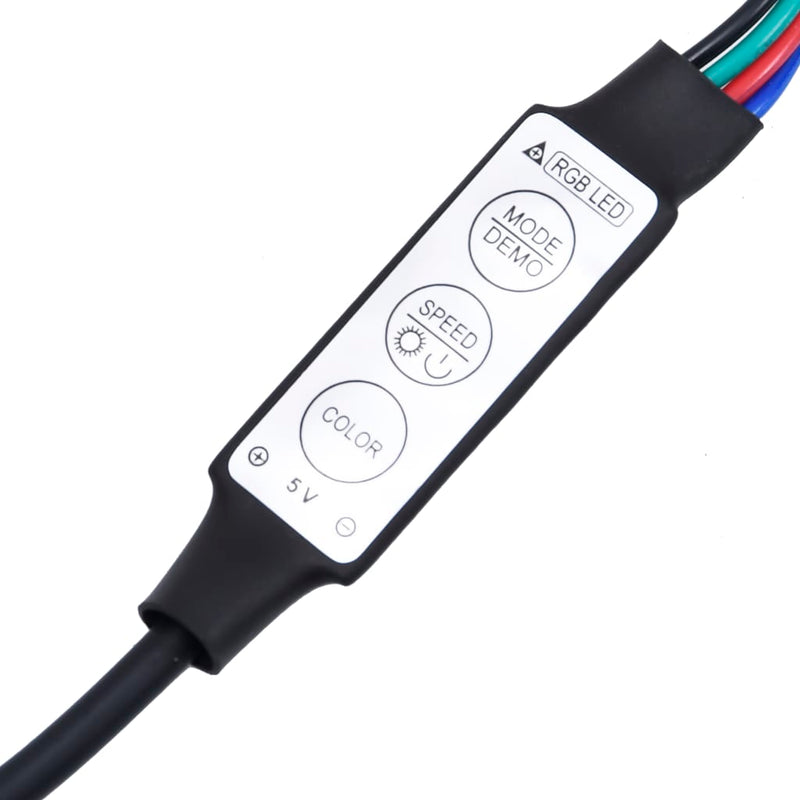 vidaXL szürke sonoma színű szerelt fa íróasztal LED-ekkel 97x45x90 cm