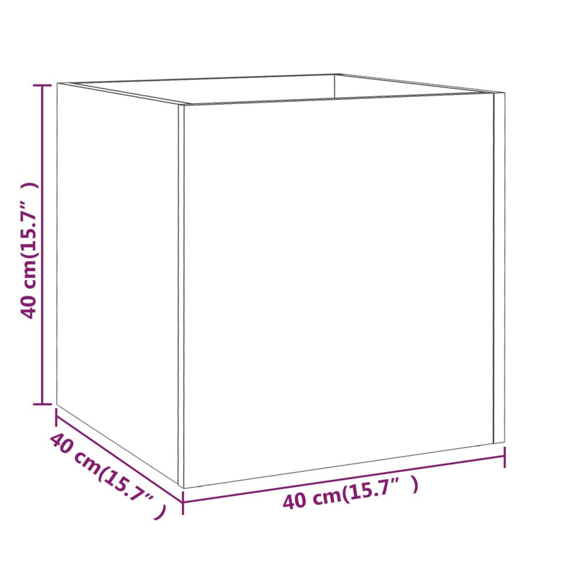 vidaXL barna tölgy színű szerelt fa virágtartó 40 x 40 x 40 cm