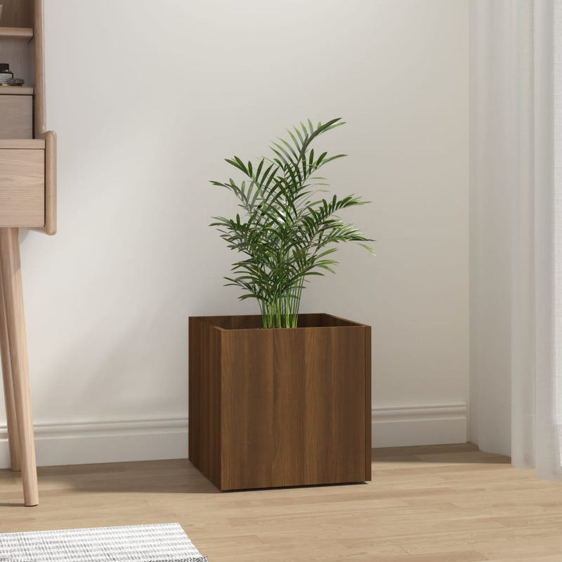 vidaXL barna tölgy színű szerelt fa virágtartó 40 x 40 x 40 cm
