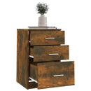 vidaXL füstös tölgyszínű szerelt fa éjjeliszekrény 40 x 40 x 63 cm