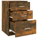 vidaXL füstös tölgyszínű szerelt fa éjjeliszekrény 40 x 40 x 63 cm