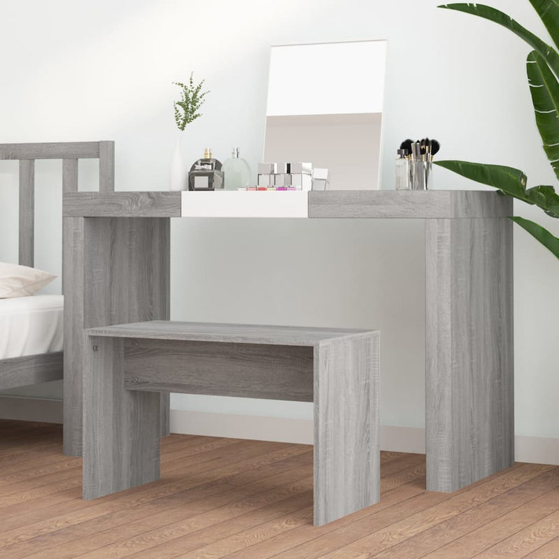 vidaXL szürke sonoma színű szerelt fa fésülködőszék 70 x 35 x 45 cm