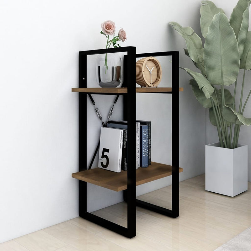 vidaXL 2 szintes barna tölgyszínű szerelt fa könyvszekrény 40x30x70 cm