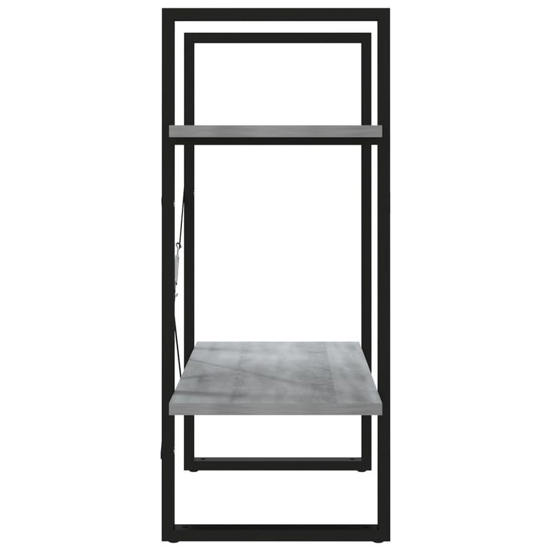 vidaXL 2-szintes szürke sonoma szerelt fa könyvszekrény 60x30x70 cm