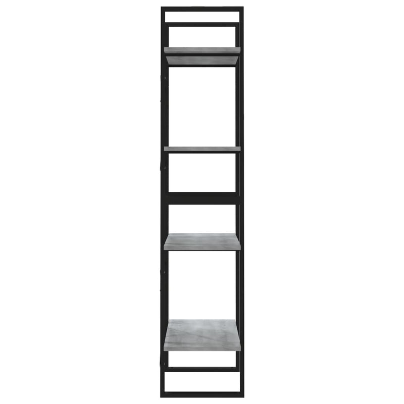 vidaXL 4 szintes szürke sonoma szerelt fa könyvszekrény 60x30x140 cm