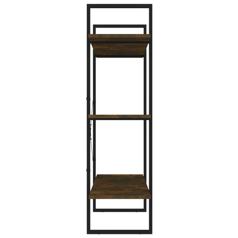 vidaXL füstös tölgyszínű szerelt fa könyvszekrény 100 x 30 x 105 cm