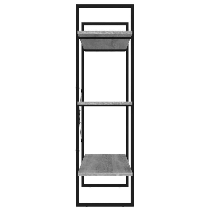 vidaXL szürke sonoma színű szerelt fa könyvszekrény 100 x 30 x 105 cm