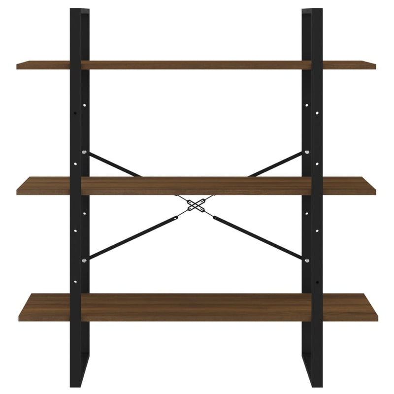 vidaXL barna tölgyszínű szerelt fa könyvszekrény 100 x 30 x 105 cm