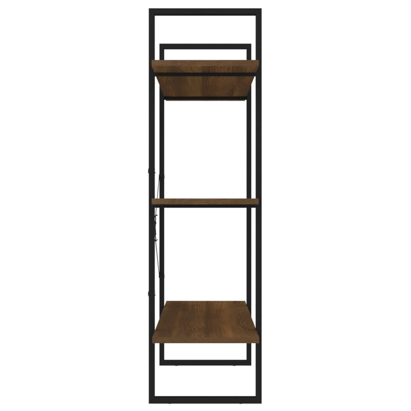 vidaXL barna tölgyszínű szerelt fa könyvszekrény 100 x 30 x 105 cm