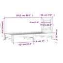 vidaXL fehér tömör fenyőfa kihúzható kanapéágy 2 x (90 x 200) cm