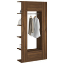 vidaXL 2 db barna tölgy színű szerelt fa előszobaszekrény