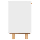 vidaXL fehér tömör fenyőfa és természetes rattan éjjeliszekrény