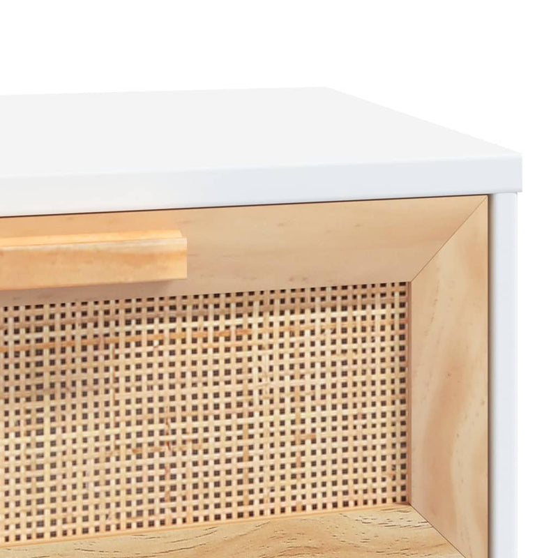 vidaXL fehér szerelt fa és tömör fenyőfa dohányzóasztal 80x40x30 cm
