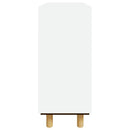 vidaXL fehér tömör fenyő/természetes rattan tálalószekrény 60x30x70 cm