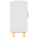 vidaXL fehér tömör fenyő/természetes rattan tálalószekrény 105x30x60cm